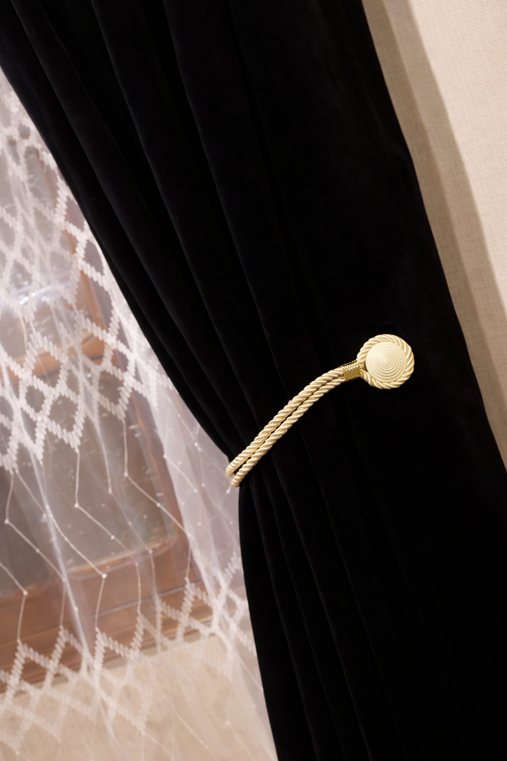 rideaux et cache-rideau simples (3 pièces)