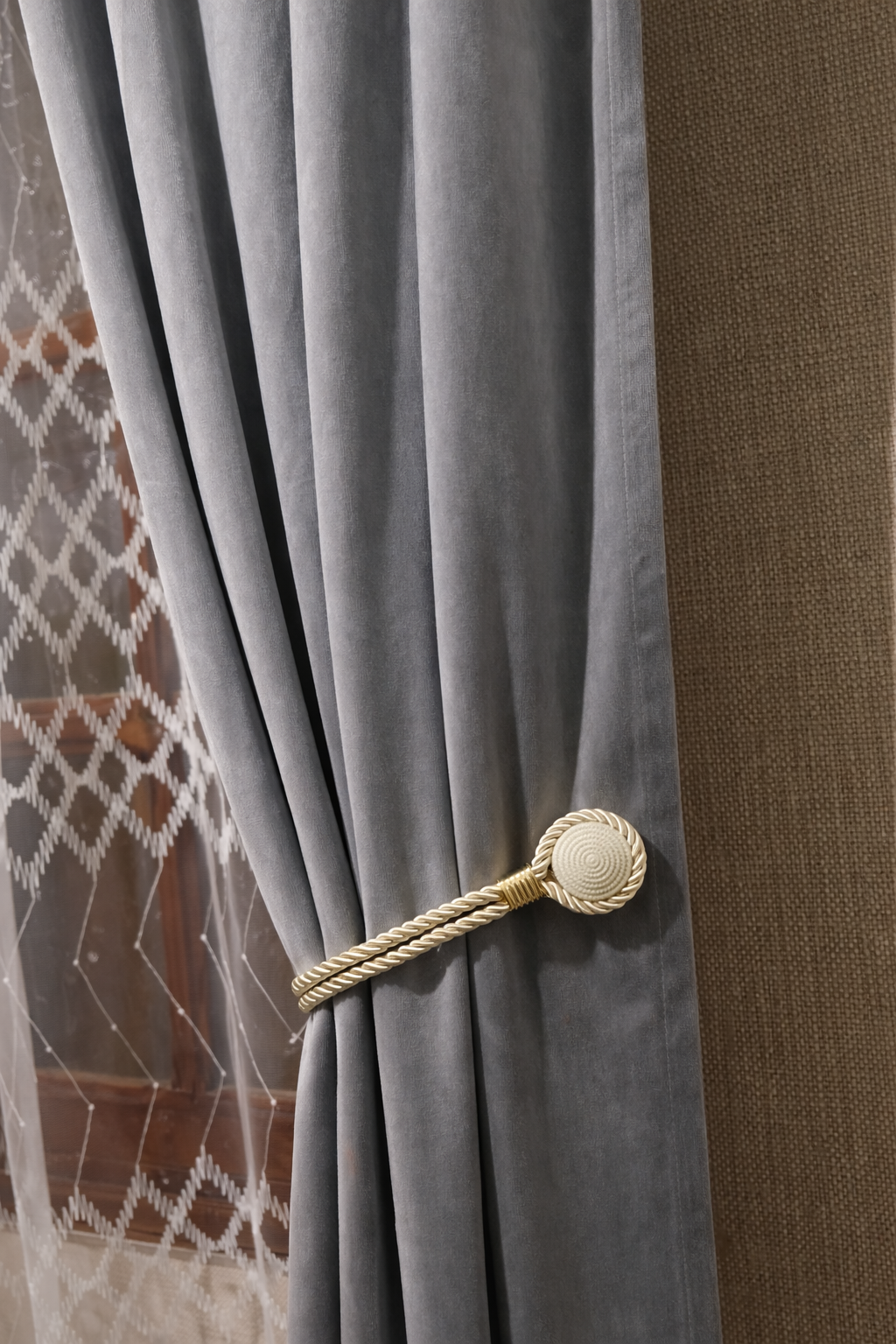 rideaux et cache-rideau simples (3 pièces)