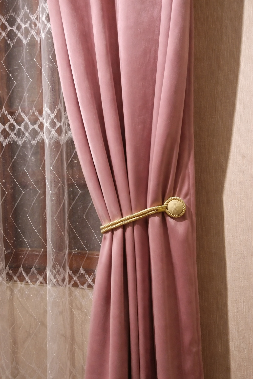 rideaux et cache-rideau simples (3 pièces)